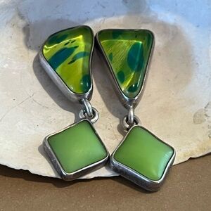 Sonja Grondstra Sea Glass Earrings Sterling Silver Final Markdown